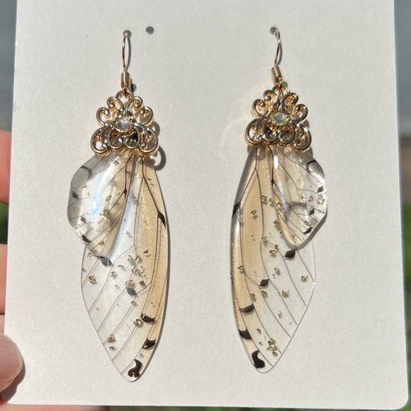 - Acrylic Fairy Wing Earrings - Picture 2 of 6